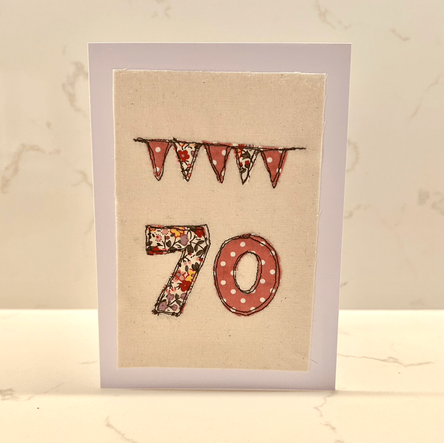 Free motion embroidery with appliqué special year (pinks) 