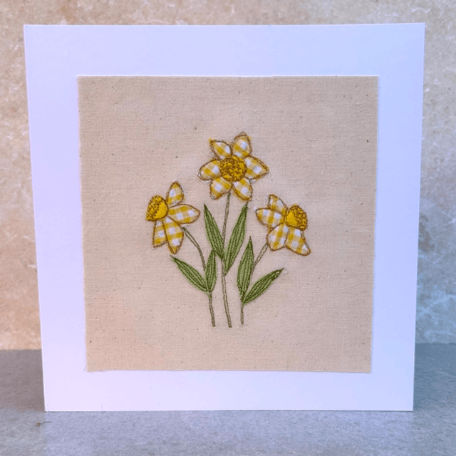 Free Motion Embroidery Daffodils 