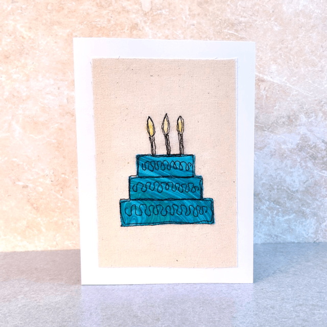 Free Motion Embroidery Birthday Cake