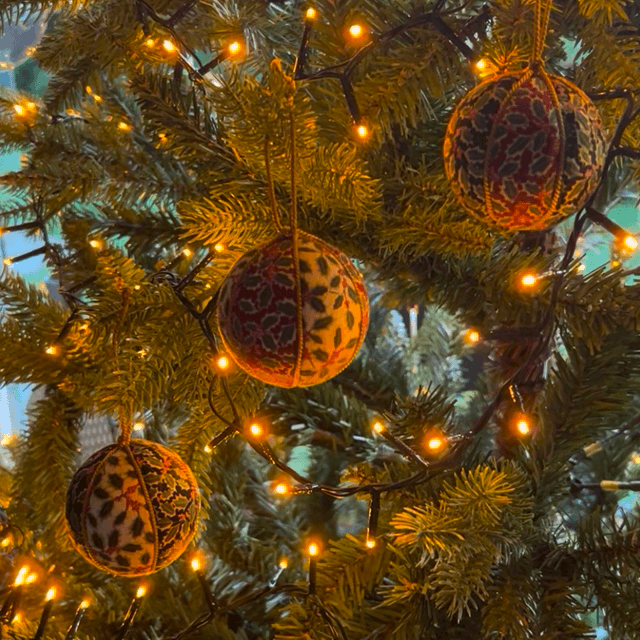 Christmas Kimekomi baubles x6