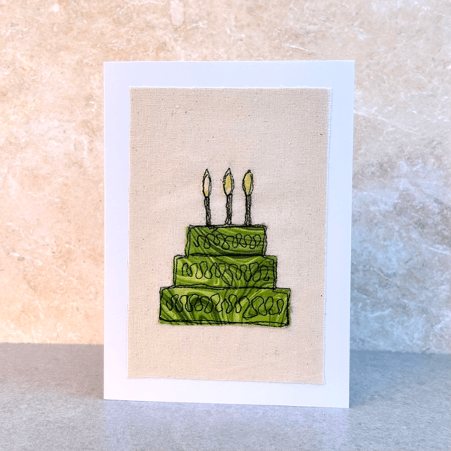 Free Motion Embroidery Birthday Cake