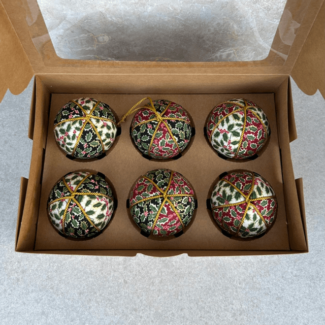 Christmas Kimekomi baubles x6