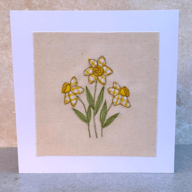 Free Motion Embroidery Daffodils 